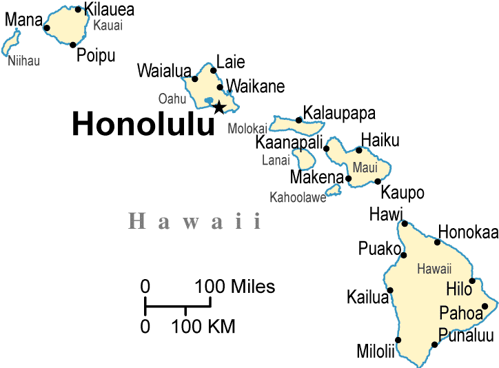 خريطة هاواي